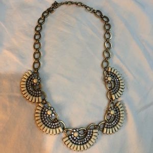 J. Crew cream and crystal statement necklace